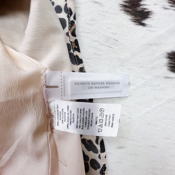 NWT LOFT Plus Leopard Print Flare Shirtdress Long Sleeve Size 16 - Picture 8 of 8